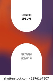 Vektorfarbige Abdeckung. Holografische abstrakte Hintergrundbild-Poster-Design-Vorlage. Irrisabenteuerlicher Gradient Mesh Flyer. Abstraktes geometrisches Layout mit einfachen Formen und lebhaften Farben. 