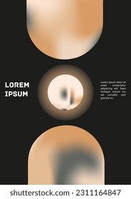 Vector Gradient Colorful Cover. Holographic Abstract Background Poster Design Template. Irrisdescent Gradient Mesh Flyer. Abstract Geometric Layout with Simple Shapes and Vibrant Colors. 