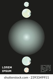 Vektorfarbige Abdeckung. Holografische abstrakte Hintergrundbild-Poster-Design-Vorlage. Irrisabenteuerlicher Gradient Mesh Flyer. Abstraktes geometrisches Layout mit einfachen Formen und lebhaften Farben. 
