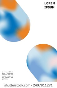 Cubierta colorida del gradiente del vector. Plantilla de diseño de afiches de fondo de resumen holográfico. Volante de malla gradiente irrisorio. Resumen Diseño geométrico con formas simples y colores vibrantes. 