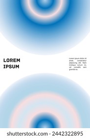 Vector Gradient Colorful Cover. Holographic Abstract Background Poster Design Template. Irrisdescent Gradient Mesh Flyer. Abstract Geometric Layout with Simple Shapes and Vibrant Colors. 