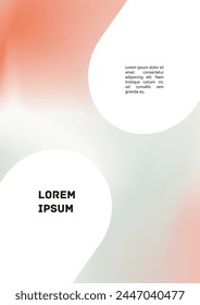 Vector Gradient Colorful Cover. Holographic Abstract Background Poster Design Template. Irrisdescent Gradient Mesh Flyer. Abstract Geometric Layout with Simple Shapes and Vibrant Colors. 