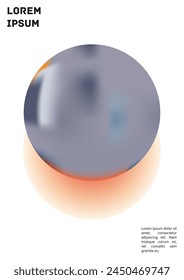 Cubierta colorida con degradado de Vector. Plantilla de diseño de póster de fondo Abstractas holográfico. Volante de malla degradada irrisoria. Diseño geométrico Abstractas con Formas simples y Colores vibrantes. 