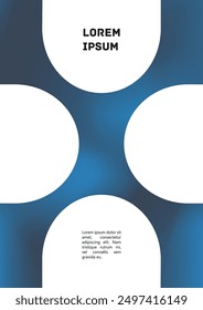 Vector Gradient Colorful Cover. Holographic Abstract Background Poster Design Template. Irrisdescent Gradient Mesh Flyer. Abstract Geometric Layout with Simple Shapes and Vibrant Colors. 