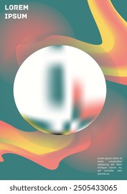 Vector Gradient Colorful Cover. Holographic Abstract Background Poster Design Template. Irrisdescent Gradient Mesh Flyer. Abstract Geometric Layout with Simple Shapes and Vibrant Colors. 