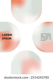 Vector Gradient Colorful Cover. Holographic Abstract Background Poster Design Template. Irrisdescent Gradient Mesh Flyer. Abstract Geometric Layout with Simple Shapes and Vibrant Colors. 