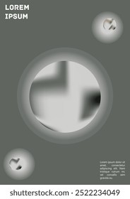 Tampa Colorida Do Gradiente Do Vetor. Modelo Holográfico Abstract Background Poster Design. Panfleto De Malha De Gradiente Irrisdescente. Disposição geométrica abstrata com formas simples e cores vibrantes. 