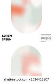 Vector Gradient Colorful Cover. Holographic Abstract Background Poster Design Template. Irrisdescent Gradient Mesh Flyer. Abstract Geometric Layout with Simple Shapes and Vibrant Colors. 