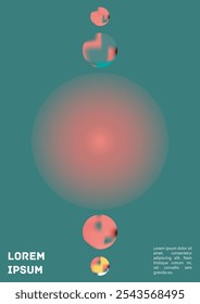 Vector Gradient Colorful Cover. Holographic Abstract Background Poster Design Template. Irrisdescent Gradient Mesh Flyer. Abstract Geometric Layout with Simple Shapes and Vibrant Colors. 
