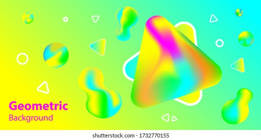 Vector gradient colorful geometric in the work