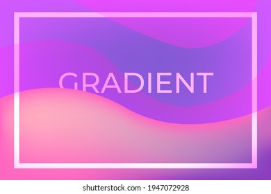 Gradiente vectorial con coloridas olas lilas violetas. Plantilla de diseño para diseño web moderno. El neón resplandece el fondo abstracto minimalista.