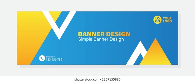 Vector gradient design minimal banner template banner for business company