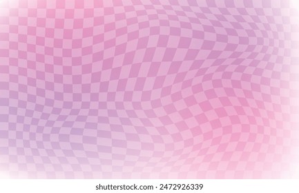 Vector Gradient distorted checkered background.