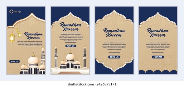 vector gradient eid al-fitr instagram stories collection