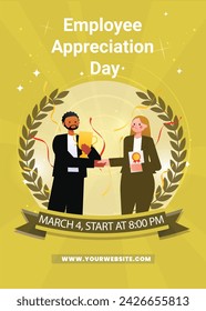 Vector gradient employee appreciation day illustration