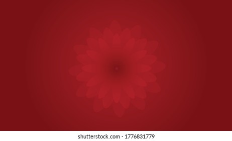 Vector gradient flower design in red