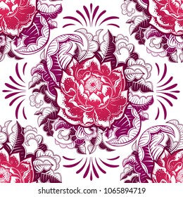 Vector Gradient Flower Seamless Pattern