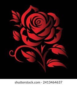 Vector Gradient Flower Stock Photo