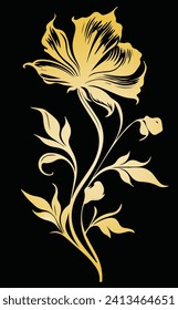 Vector Gradient Flower Stock Photo