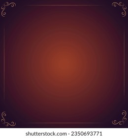 gradiente vectorial plantilla de marco de lujo dorado color marrón