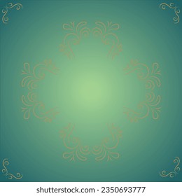 gradiente vectorial plantilla de marco de lujo dorado color verde 