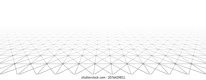 Vector gradient grid. Perspective tile of lines. Detailed vector illustration.