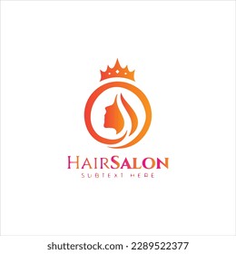 vector gradient hair salon logo template