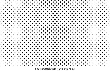 Vector Gradient Halftone Pattern Staggered Dots Overlay on Transparent Background