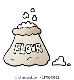 vector gradient illustration cartoon bag of flour