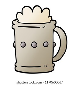 vector gradient illustration cartoon beer tankard