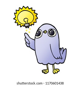 ilustración de gradiente vectorial pájaro con gran idea