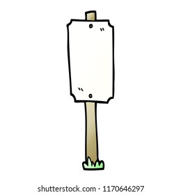 gráfico de gradiente vectorial caricatura en blanco de signo