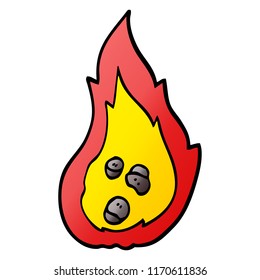 vector gradient illustration cartoon burning coals