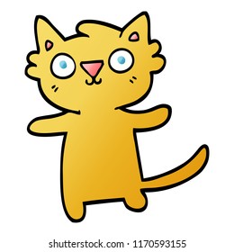 vetor gradiente ilustração desenho animado gato
