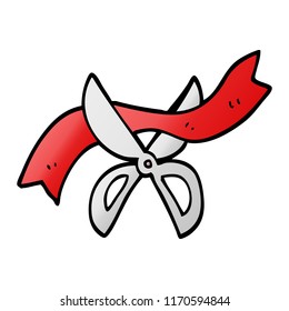 vector gradient illustration cartoon ceremony scissors