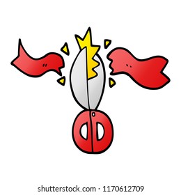 vector gradient illustration cartoon ceremony scissors