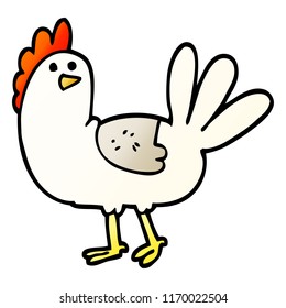 vector gradient illustration cartoon chicken
