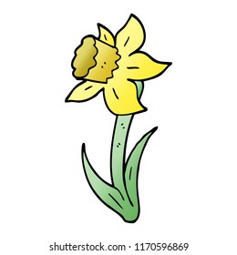 ilustración de degradado vectorial caricatura daffodil