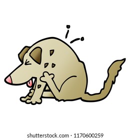 ilustración de gradiente vectorial cartografía raspado de perro