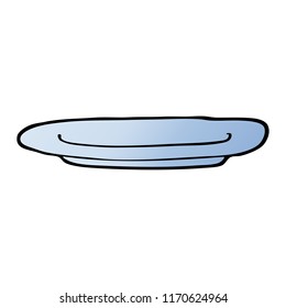 vector gradient illustration cartoon empty plate