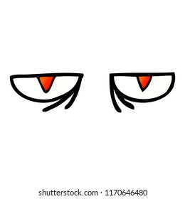vector gradient illustration cartoon evil eyes