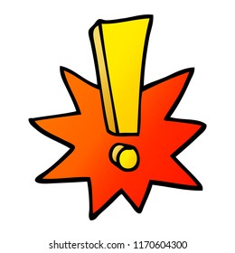 signo de exclamación de la ilustración de degradado vectorial