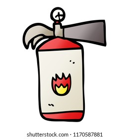vector gradient illustration cartoon fire extinguisher