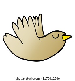 vector gradient illustration cartoon flying bird