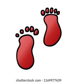 imágenes de gradiente vectorial huellas de pie de caricatura