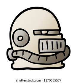 ilustración de gradiente vectorial caricatura casco futurista