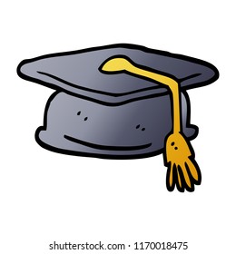 vector gradient illustration cartoon graduation hat