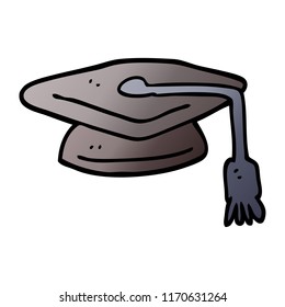 vector gradient illustration cartoon graduation hat