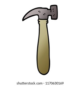 vetor gradiente ilustração martelo de desenho animado