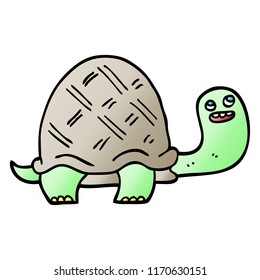 vector gradient illustration cartoon happy turtle